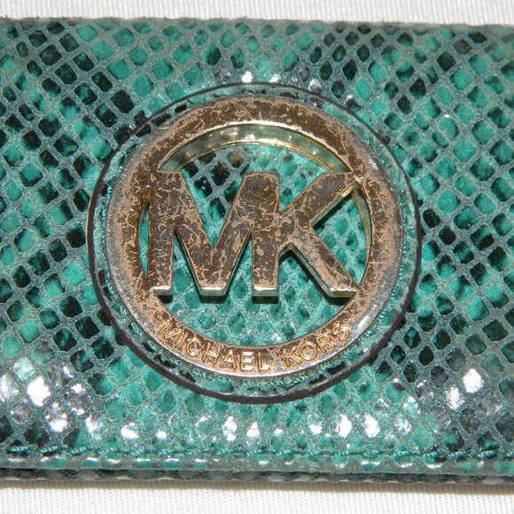 Michael Kors Python Embossed Card Case - Picture 2 of 7